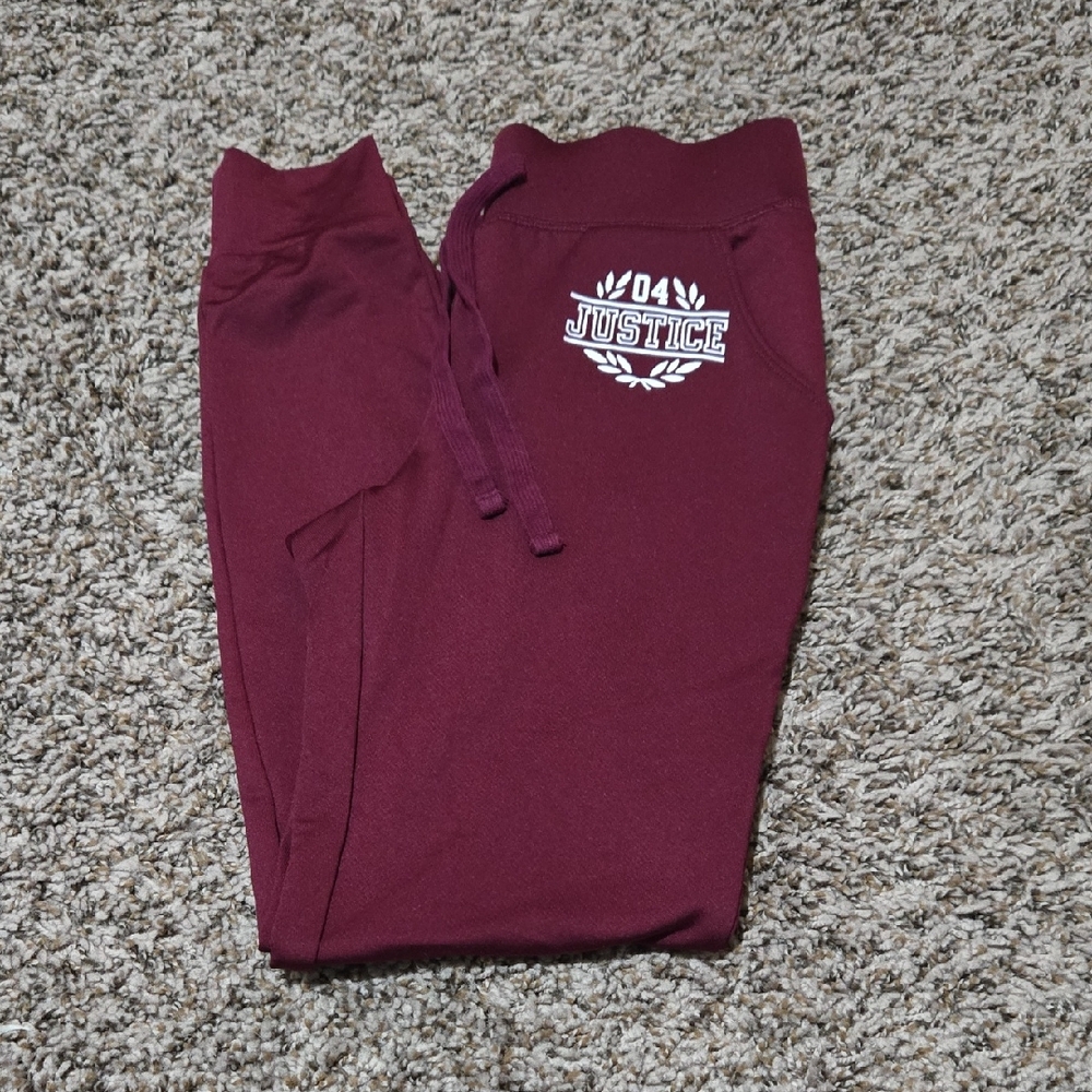 Justice Kids Maroon Joggers
